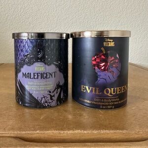 NEW Disney Villains Maleficent and Evil Queen single wick candles